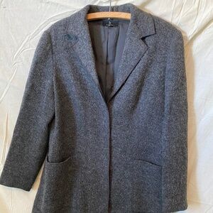 Braemar - Beautiful Charcoal Grey Wool Blazer Coat Jacket - Size 8